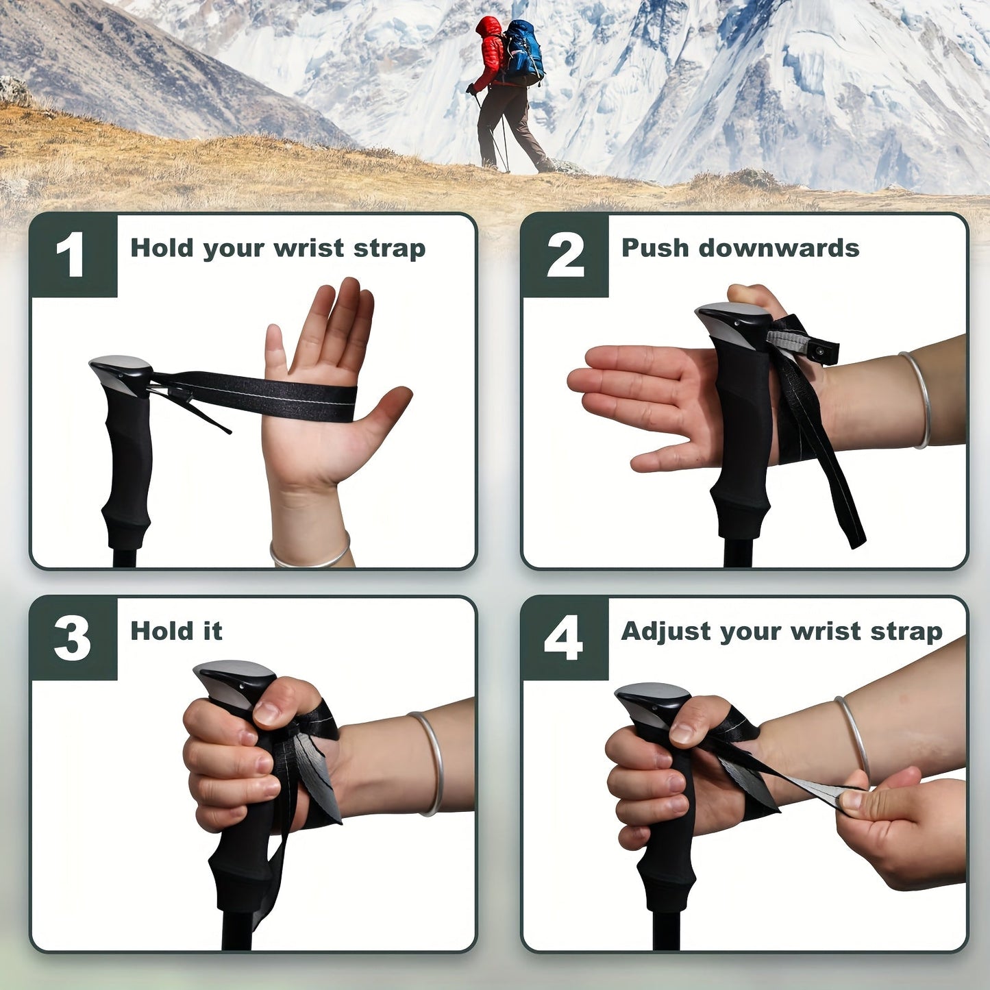 Trekking Poles Aluminum Alloy Quick Lock Hiking Sticks (2pcs) Camping & Hiking - Tophatter Daily Deals