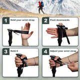 Trekking Poles Aluminum Alloy Quick Lock Hiking Sticks (2pcs) Camping & Hiking - Tophatter Daily Deals