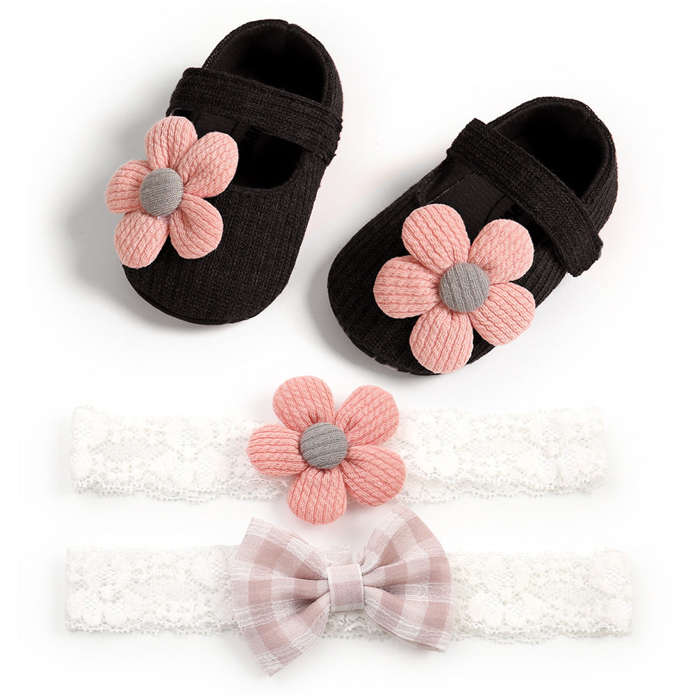 Baby Soft-Soled Toddler Shoes, Baby Shoes, Princess Shoes Black 0 - Tophatter Daily Deals