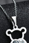 Bear Pendant Stainless Steel Necklace Necklaces - Tophatter Daily Deals