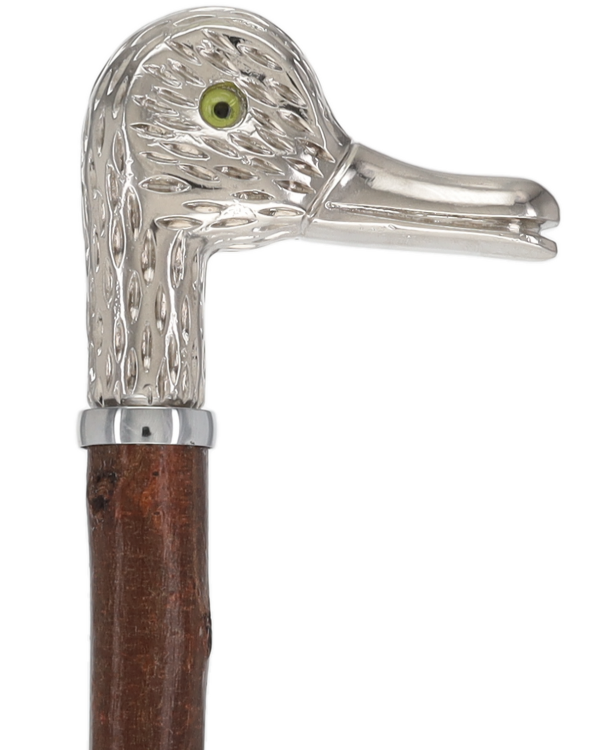 Rare Irish Blackthorn Collector's Cane | Customizable Handle Options Italian Chrome Duck Irish Blackthorn Canes - Tophatter Daily Deals