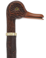Rare Irish Blackthorn Collector's Cane | Customizable Handle Options Italian Faux Wood Duck Irish Blackthorn Canes - Tophatter Daily Deals