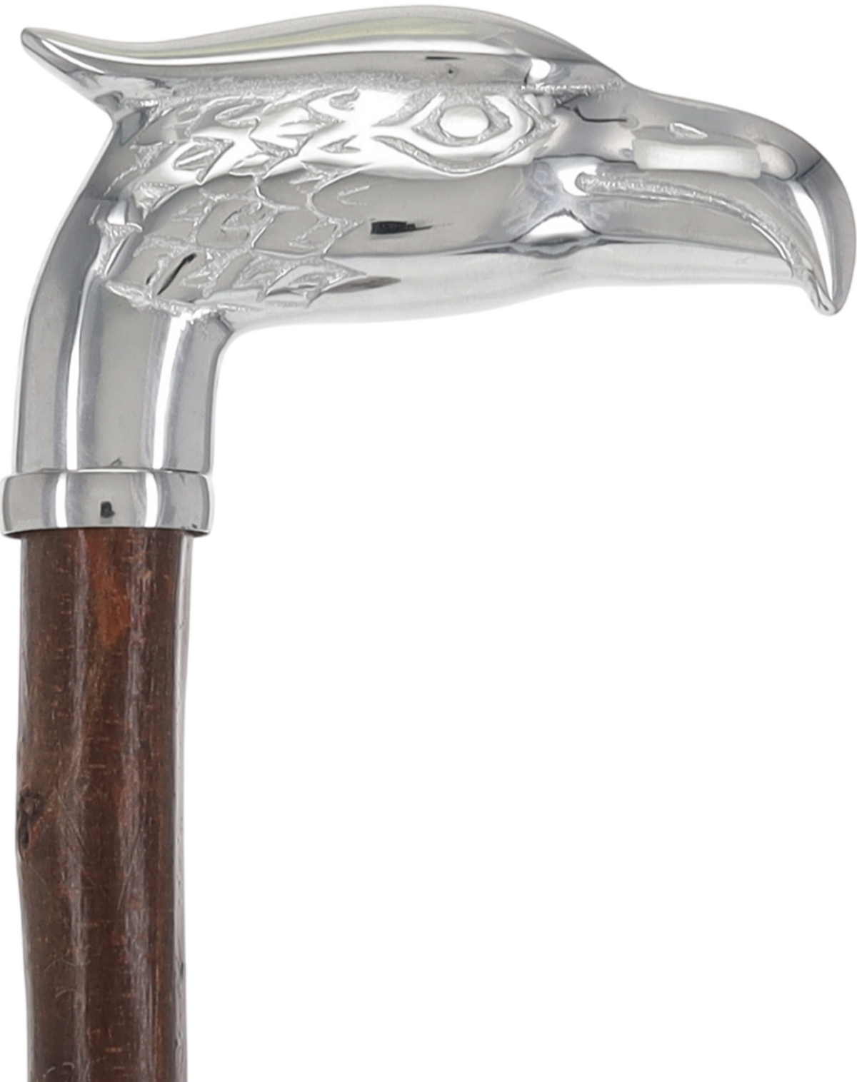Rare Irish Blackthorn Collector's Cane | Customizable Handle Options Chrome Brass Eagle Irish Blackthorn Canes - Tophatter Daily Deals