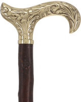 Rare Irish Blackthorn Collector's Cane | Customizable Handle Options Brass Derby Irish Blackthorn Canes - Tophatter Daily Deals