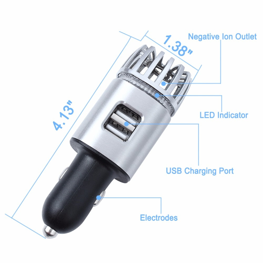 2 in 1 Car Charger Air Purifier 0 - Tophatter Daily Deals