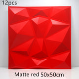 3D solid background wall panel Matte red12pc 50X50 0 - Tophatter Daily Deals