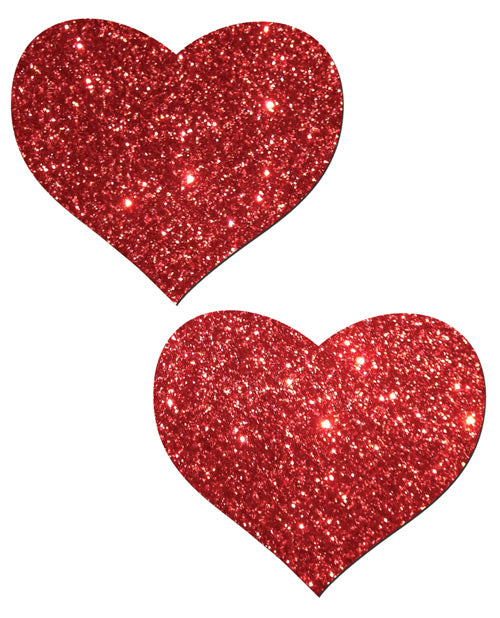 Red Glitter Heart Pasties Lingerie Accessories - Tophatter Daily Deals