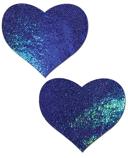 Blue Iridescent Heart Pasties Lingerie Accessories - Tophatter Daily Deals