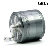 63MM aluminum alloy rocker smoke grinder Grey 0 - Tophatter Daily Deals