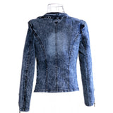 Autumn Elastic Denim Rhinestone Sequined Retro Short Jacket Denim Jacket Jacket - Tophatter Daily Deals
