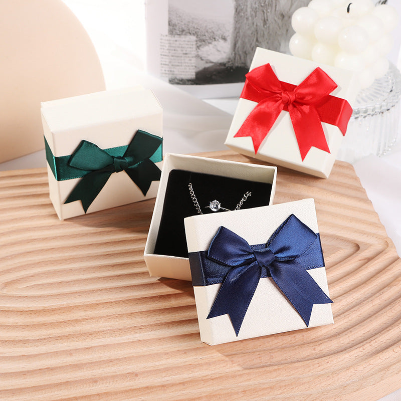 Bow Necklace Earrings Packaging Gift Box 0 - Tophatter Daily Deals
