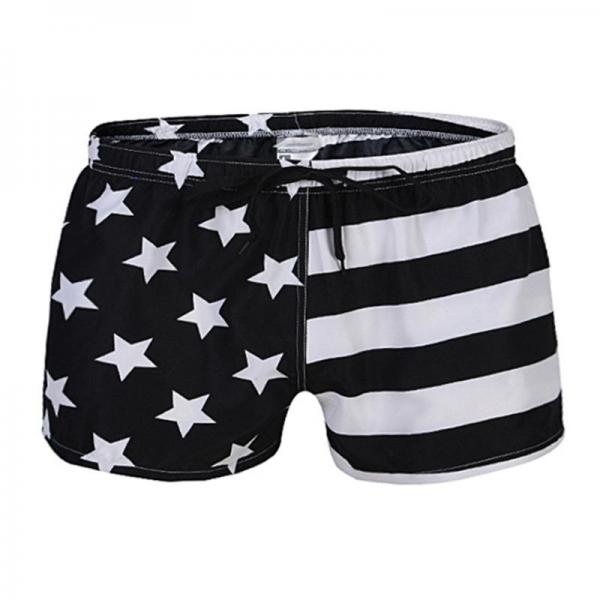 Mens Trunks American Flag 02 Black SWIMSUIT - Tophatter Daily Deals