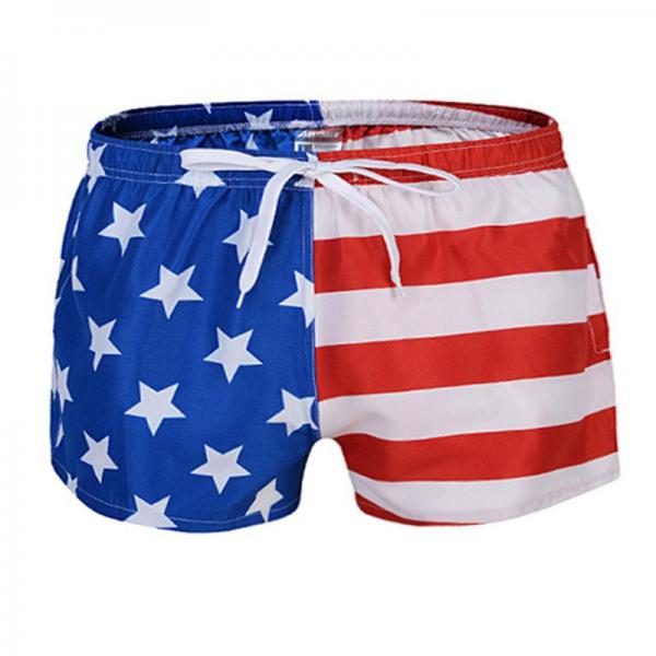 Mens Trunks American Flag 02 Red SWIMSUIT - Tophatter Daily Deals