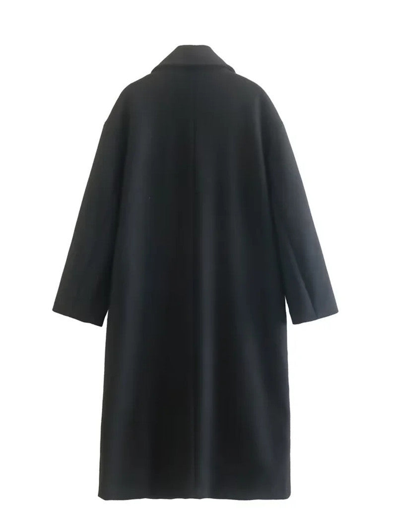 Oversized Women Coat - Double Breasted, Polyester, Citywear 3D Changing Face Moving Picture Frame - Tophatter Daily Deals