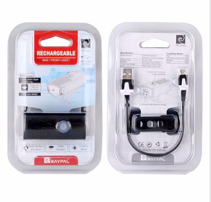 Bicycle headlight USB rechargeable 0 - Tophatter Daily Deals