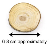 Set of 8 Wood Slices Coasters | Rustic Wedding Decorations Candle Stand | Tree Log Slices Drinks Coasters - 6-8 cm Coaster - Tophatter Daily Deals