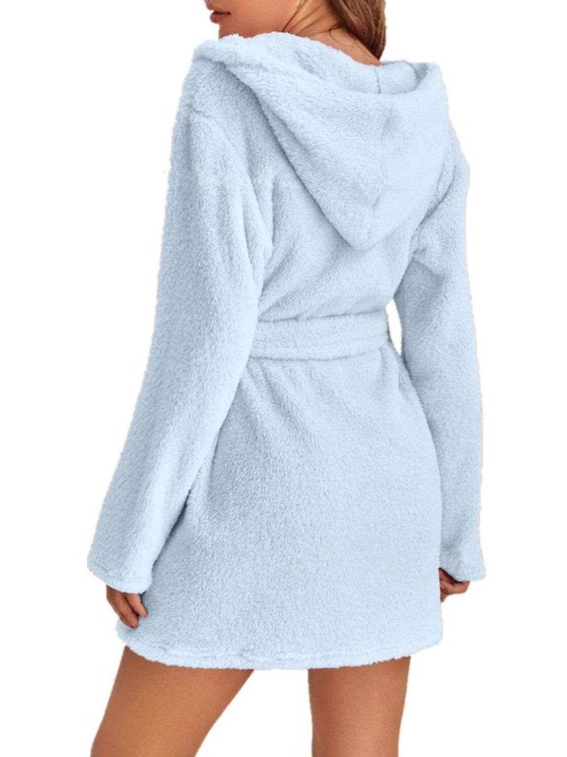 Tie Waist Hooded Robe Sleep Dresses Apparel & Accessories Fast Shipping Free Shipping HOT DEALS HOME PAGE Lingerie Sleepwear Loungewear New Deals sexy lingerie Ship From Overseas Ship from USA Sleep Sleep Dresses sleepwear Sleepwear & Loungewear USA USA STOCK women lingerie Women's Fashion Y#M#L - Tophatter Daily Deals And Savings