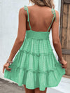 Frill Spaghetti Strap Tiered Dress Casual Dresses - Tophatter Daily Deals