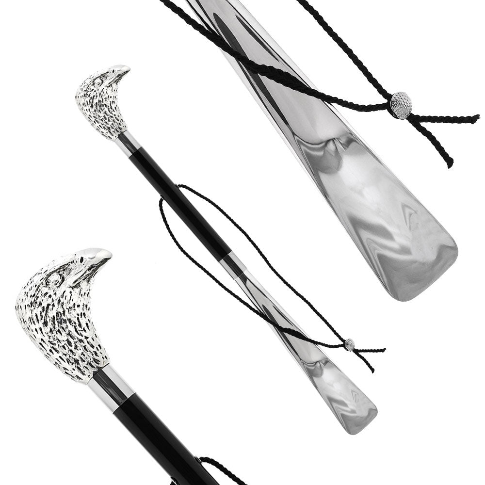 Italian Luxury: Hawk Shoehorn, Crafted in Elegant 925r Silver Shoe Horns - Tophatter Daily Deals