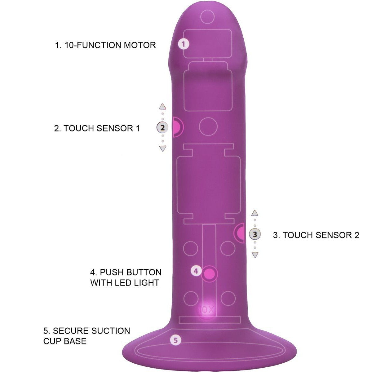 Luxe Touch Sensitive Vibrator in Purple Vibrator - Tophatter Daily Deals