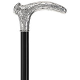 Italian Luxury 925r Silver Stag Horn Cane - Beechwood Shaf Antique Vintage Walking Canes - Tophatter Daily Deals