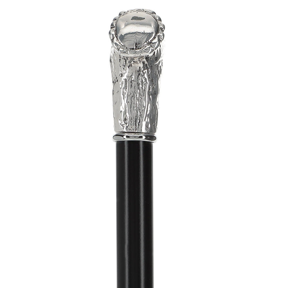 Italian Luxury 925r Silver Stag Horn Cane - Beechwood Shaf Antique Vintage Walking Canes - Tophatter Daily Deals