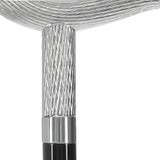 Italian Luxury: Twisted Ribbed Fritz Handle Cane, In 925r Silver Alpaca Silver Walking Sticks - Tophatter Daily Deals