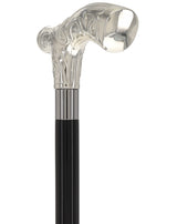 Italian Luxury Silver 925r Embossed Fritz Handle Cane Antique Vintage Walking Canes - Tophatter Daily Deals