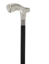Italian Luxury Silver 925r Embossed Fritz Handle Cane Antique Vintage Walking Canes - Tophatter Daily Deals
