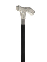 Italian Luxury Silver 925r Embossed Fritz Handle Cane Antique Vintage Walking Canes - Tophatter Daily Deals