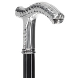 Italian Luxury: Fritz Leaves Handle Cane, In 925r Silver Alpaca Silver Walking Sticks - Tophatter Daily Deals