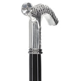 Italian Luxury: Fritz Leaves Handle Cane, In 925r Silver Alpaca Silver Walking Sticks - Tophatter Daily Deals