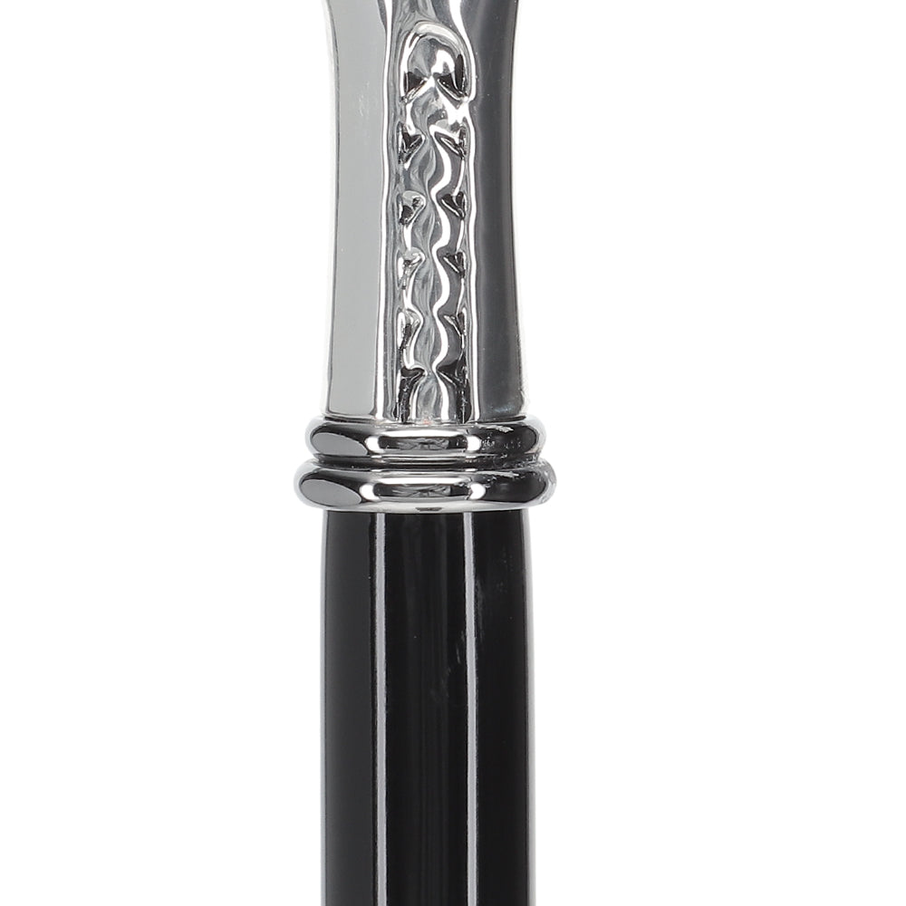 Italian Luxury: Fritz Leaves Handle Cane, In 925r Silver Alpaca Silver Walking Sticks - Tophatter Daily Deals