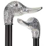 Italian Luxury Silver 925 Duck Walking Stick: Elegant Design Alpaca Silver Walking Sticks - Tophatter Daily Deals