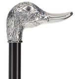 Italian Luxury Silver 925 Duck Walking Stick: Elegant Design Alpaca Silver Walking Sticks - Tophatter Daily Deals