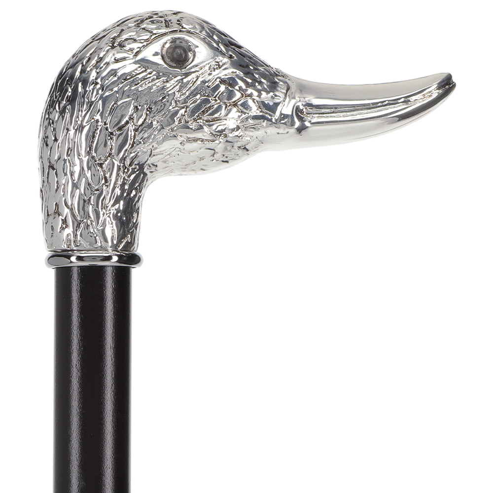 Italian Luxury Silver 925 Duck Walking Stick: Elegant Design Alpaca Silver Walking Sticks - Tophatter Daily Deals