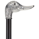 Italian Luxury Silver 925 Duck Walking Stick: Elegant Design Alpaca Silver Walking Sticks - Tophatter Daily Deals