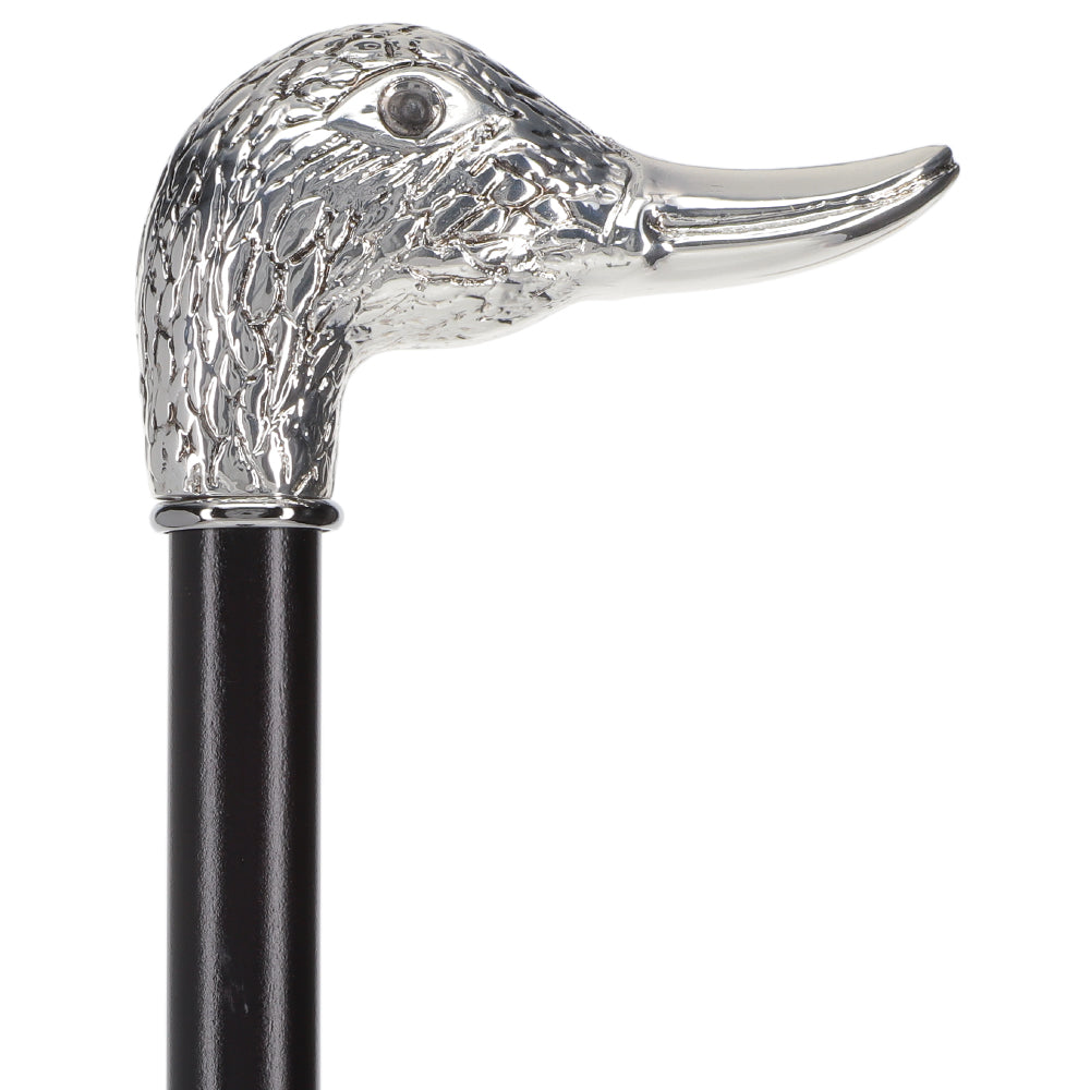 Italian Luxury Silver 925 Duck Walking Stick: Elegant Design Alpaca Silver Walking Sticks - Tophatter Daily Deals
