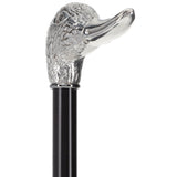 Italian Luxury Silver 925 Duck Walking Stick: Elegant Design Alpaca Silver Walking Sticks - Tophatter Daily Deals