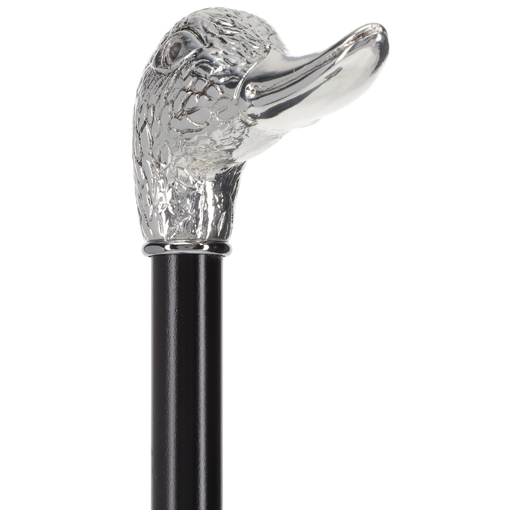 Italian Luxury Silver 925 Duck Walking Stick: Elegant Design Alpaca Silver Walking Sticks - Tophatter Daily Deals