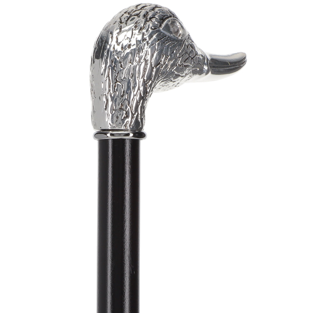 Italian Luxury Silver 925 Duck Walking Stick: Elegant Design Alpaca Silver Walking Sticks - Tophatter Daily Deals