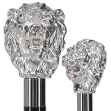 Italian Luxury: Majestic Lion Head Walking Stick, 925r Silver Lion Walking Canes - Tophatter Daily Deals
