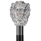 Italian Luxury: Majestic Lion Head Walking Stick, 925r Silver Lion Walking Canes - Tophatter Daily Deals