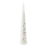 Large Traditional Countdown To Christmas Pyramid Advent Candle | Christmas White & Silver Advent Candle With Numbers | Advent Christmas Candle Festive Candle Advent Candle - Tophatter Daily Deals