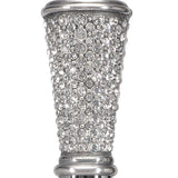 Swarovski Crystal Encrusted Elongated Knob Walking Stick with Purple Stone Alpaca Silver Walking Sticks - Tophatter Daily Deals