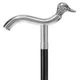 Italian Luxury: 925r Silver Duck Head Fritz Cane, Beechwood Bird Walking Canes - Tophatter Daily Deals