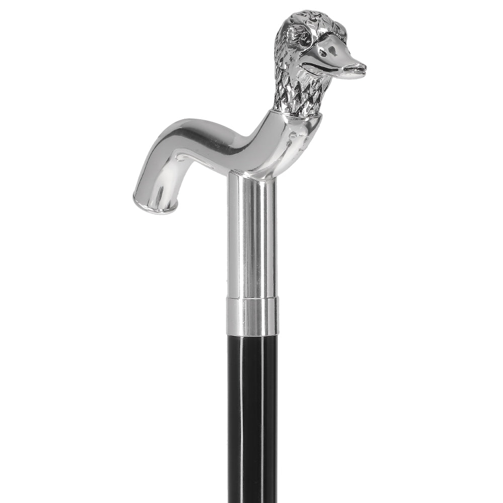 Italian Luxury: 925r Silver Duck Head Fritz Cane, Beechwood Bird Walking Canes - Tophatter Daily Deals
