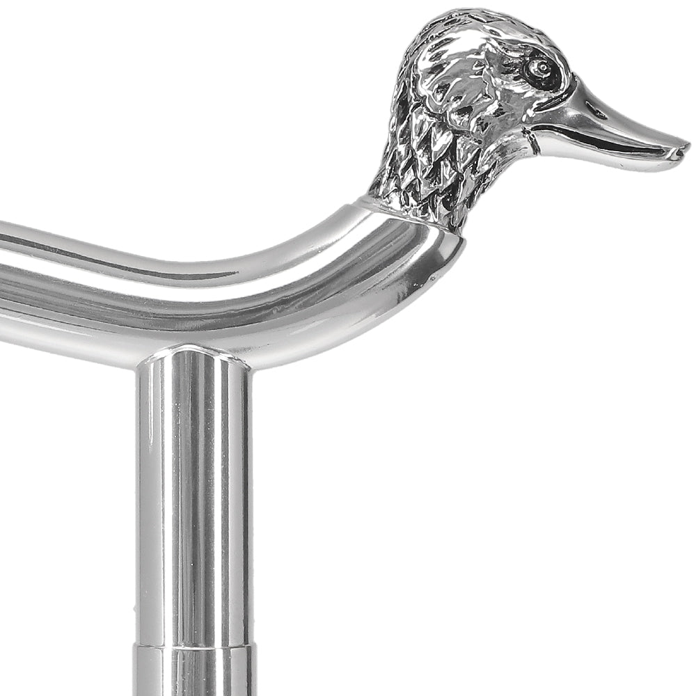 Italian Luxury: 925r Silver Duck Head Fritz Cane, Beechwood Bird Walking Canes - Tophatter Daily Deals