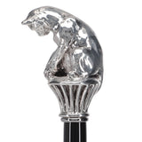 Italian Luxury: Cat with Yarn Stick, Crafted in 925r Silver Cat Walking Canes - Tophatter Daily Deals