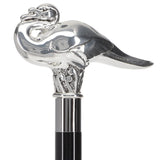 Italian Import 925r Silver Swan Stick - Agatha Christie's Poirot Alpaca Silver Walking Sticks - Tophatter Daily Deals